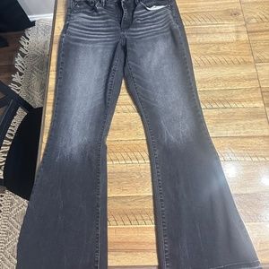 Buckle black flare jeans 32x34